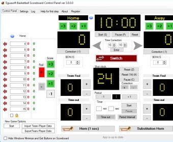 Eguasoft Basketball Scoreboard Pro